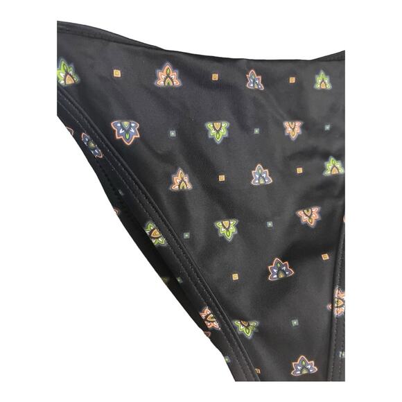 RVCA Foulard French Mid Rise Bikini‎ Bottom in Black Size M NWT - Picture 7 of 11